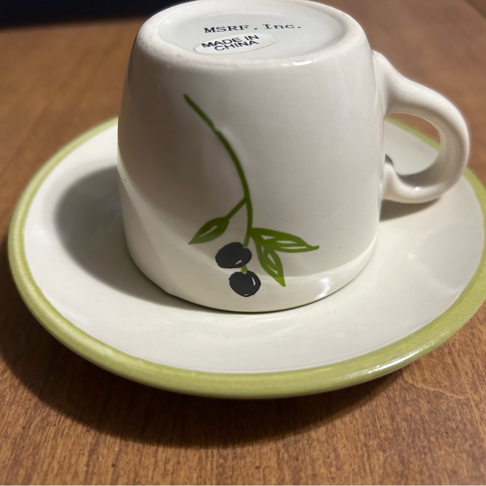 MSRF Inc. Ceramic Espresso Cup and Saucer Set 8 Piece - Picture 7 of 10